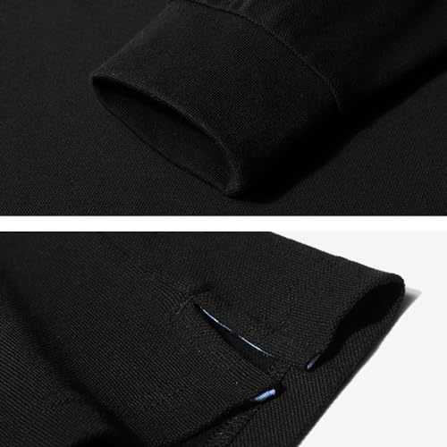 Men's Polo Shirts Texas Flag with Longhorn Embroidered Casual Long Sleeve Polo Shirt for Men Golf Shirts for Men2