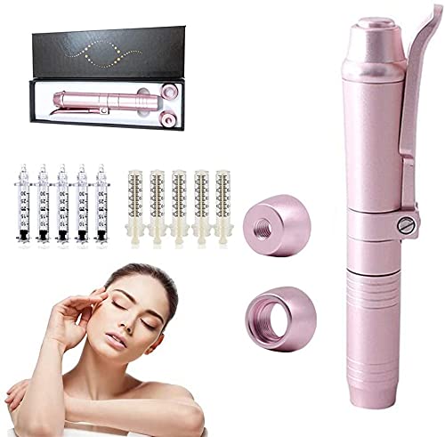 NHM 0,3ML/0.5ML Hyaluron Pen, Haute Pression Hyaluronique Acide Pen Atomiseur avec 10 Tête D'ampoules pour Suppression Les Rides Réduire Imperfections Restaurer Peau Élasticité Cover