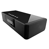 ★ Audio de reproducción inalámbrica Bluetooth 4.2, silicona seleccionada de alta calidad, suave y cómoda, equipada con pantalla LED y función de despertador, transmisión estable, reducción de ruido de graves.