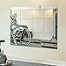 Ruomeng Gym Mirrors 12 Inch x 12Pcs Square Wall Mounted Mirror, Frameless Mirror Tiles for Wall Ceiling Candle Tray Wedding Centerpieces for Table