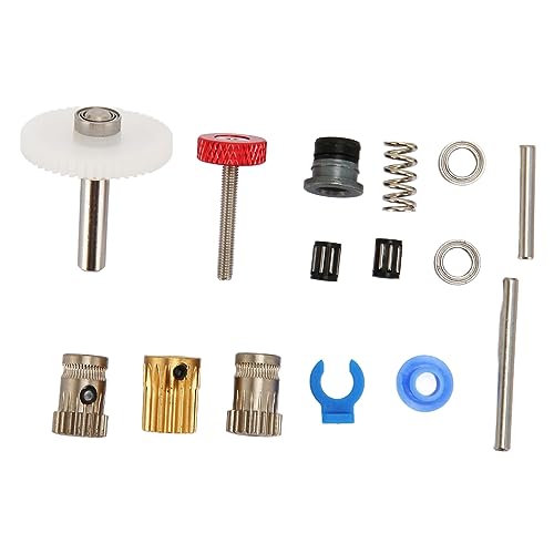 lyrlody 3D-Drucker-Extruder Dual Gear Kit, 3D-Drucker-Hardwarezubehör aus hochfestem legiertem Stahl, für 2.4 V0.1 V1.8 PRUSA Bowden Sherpa Extruder