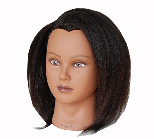Ladella Beauty 18" Cosmetology (Heavy Density) Ethnic 100% Yak Hair Mannequin Manikin Training Head - KATE