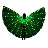 Générique LED-Schmetterlingsflügel – leuchtende Schmetterlingsflügel, Belly Dance Glow Angel Dance Wings mit Teleskopstöcken für Mädchen