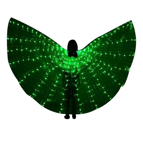 Alas de danza del vientre luminosas para festivales de baile y trajes de gala