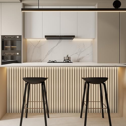 Papel adhesivo para muebles efecto madera marrón que cubre imperfecciones en encimeras 4