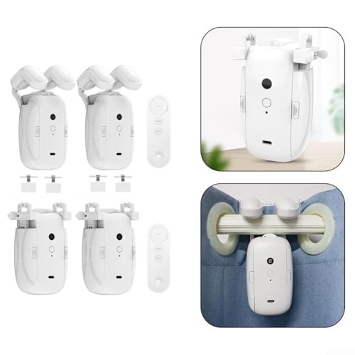 Smart Automatic Curtain Opener with WIFI Remote Control – Quiet Electric Curtain Motor for 3 Tracks (2PC Roman Pole) - Image 3