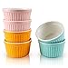 Creme Brulee Schälchen,Soufflé Förmchen 6 Set 180ml Bunt Auflaufform Klein Keramik Schälchen zum Backen,Backofenfest