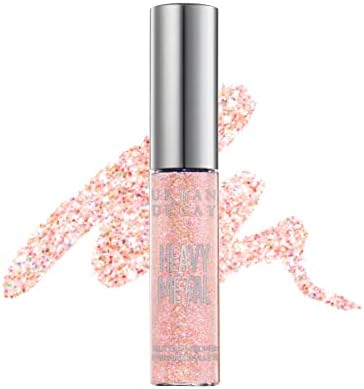 URBAN DECAY Heavy Metal Glitter Eyeliner, Grind - Light Pink Iridescent Glitter - Water-Based Formula - Long-Lasting, Buildable, Quick Drying
