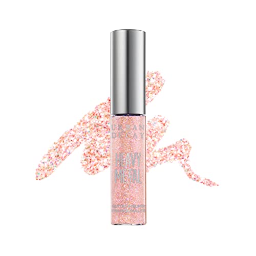 Urban Decay Heavy Metal Glitter Eyeliner, Grind - Light Pink Iridescent Glitter - Water-Based Formula - Long-Lasting, Buildable, Quick Drying #TOP4