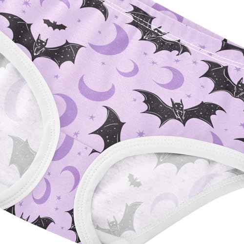 Girls Underwear Soft Cotton Halloween Bat Kids Panties in Sizes 2/3t, 4t, 5t, 6 and 84