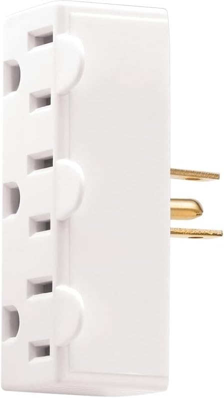 Eaton's Wiring Devices 1147W-BOX Eaton 15-Amp 2-Pole 3-Wire 125V Three Outlet Tap Single Receptaclewhite