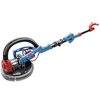 FANZTOOL Trockenbauschleifer 750W mit Integriertem Staubsauger, Ø 225 mm, bis 120° Neigbarer Schleifkopf,1,9m Teleskopierbar,Wand & Deckenschleifer inkl. 12 Schleifscheiben & LED-Arbeitsleuchte