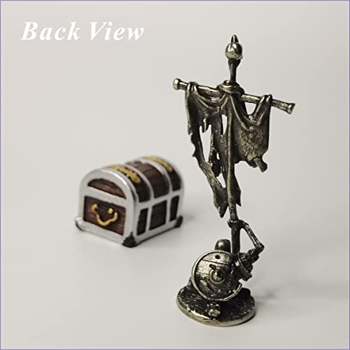 Aquarium Fish Tank Decorations, Decor Accessories Set For Glofish/Betta Fish Bowl, Small Landscape Ornaments For Guppy Fishtank, Figurines Of Undead Pirates At The Bottom Of The Caribbean, Cupronickel #TOP3