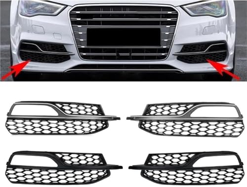 Grille de Phare Antibrouillard Chrome Argenté pour les Trajets en S3 A3