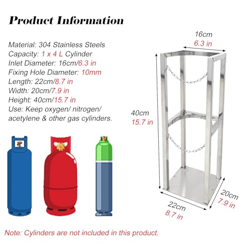 Support de rangement pour bouteilles d'oxygène en alliage durable avec roues - 2