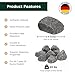 Northwood Sauna - Sauna Stones - Authentic Diabase Sauna Heater Rocks from Germany - Superior Heat & Steam - 2-4 Inches (5-10 cm), 45 Pounds (20 kg)