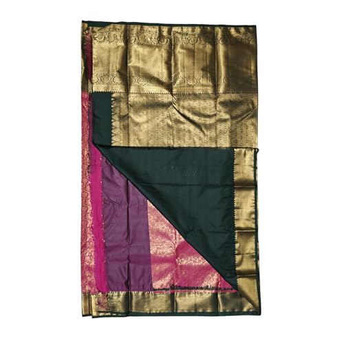 Generic green kanchipuram silk saree – image 3