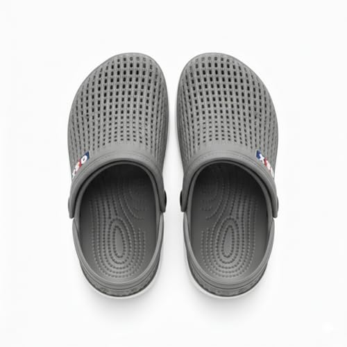 Image of Men Clogs Quick Dry Mesh Walking Clogs Lightweight EVA Arch Support Slip On Mules - Waterproof Anti Skid Outdoor Indoor Beach Pool Sandals