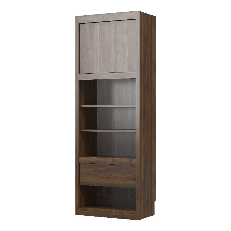 Signature Sleep Single Side Cabinet for Wall Beds in Walnut