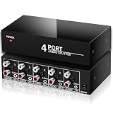 FlyroadUp 3.5mm Aux + RCA L/R Audio Splitter 1 in 4 Out Stereo Analog Audio Distributor Box