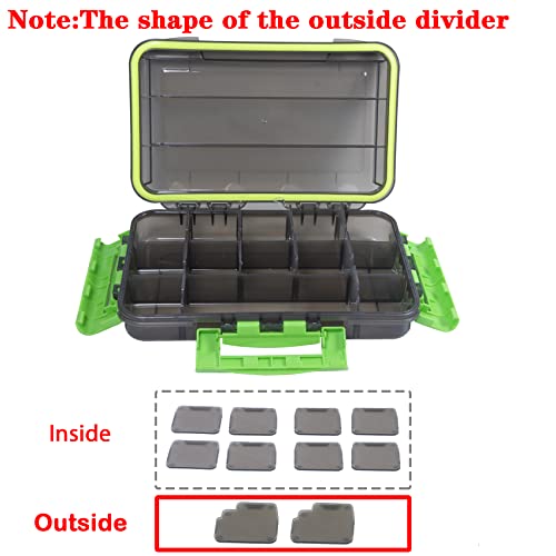 Blisswill Fishing Tackle Storage Trays,Fishing Tackle Box,Storage Organizer Box,3600 Tackle Trays With Removable Dividers,Tea-Colored Transparent Waterproof Fishing Tackle Storage - 2 Packs #TOP3