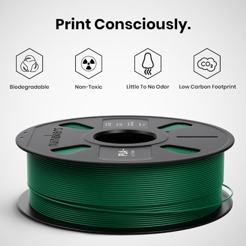 Image of NUMAKERS PLA+ 3D Printer Filament, 1.75mm, Dimensional Accuracy + /- 0.03 mm, 1 kg Spool (2.2 lbs), Compatible with Most FDM Printers (Army Green)