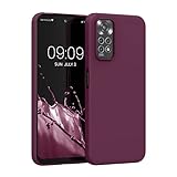kwmobile Hülle kompatibel mit Xiaomi Redmi Note 11 / Note 11S - Hülle Silikon - Soft Handyhülle - Handy Case in Bordeaux Violett