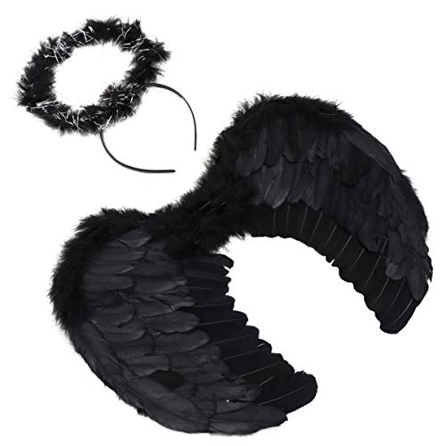 FRCOLOR Diadema de Ángel de Halloween Conjunto de Alas Accesorios de Disfraz...