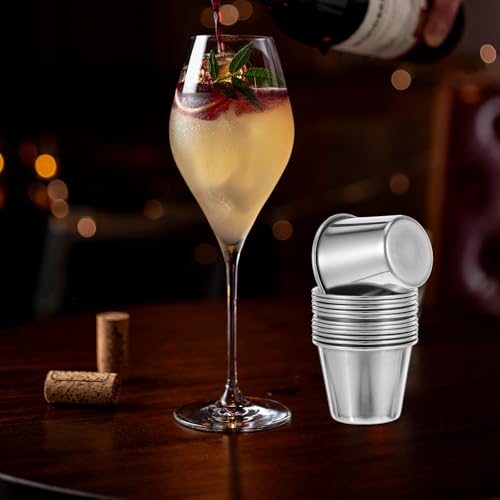 Vasos de licor de acero inoxidable Operitacx con acabado resistente a la oxidación 7
