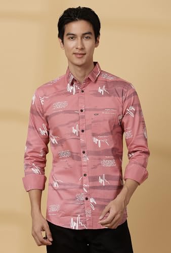 Image of Majestic Man Men's Cotton Slim Fit Printed Casual Shirt