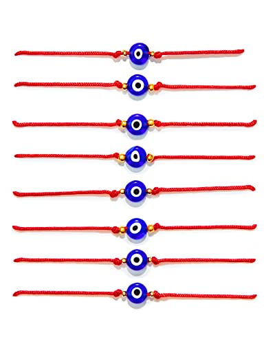 Zeytin 8pcs Blue Evil Eye Bracelet Women Evil Eye Protection Bracelet Red Evil Eye Bracelet Men Small Evil Eye Bracelet Kids Evil Eye Bracelet Baby Evil Eye Bracelet Newborn Evil Eye Jewelry Women