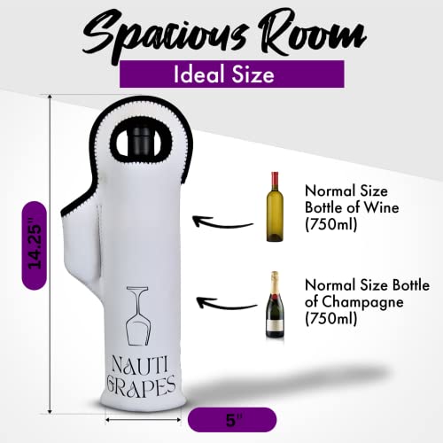 Bolsa de vino de neopreno de alta densidad con accesorios de vino esenciales para expertos 4