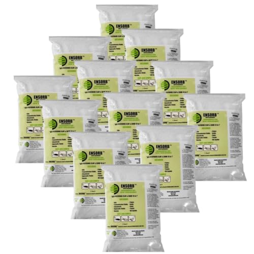 Image of Enpac ENSORB Spill Cleanup Granular Absorbent for use with Oil, Hazmat, Chemical, Caustic, and Universal Liquids (24ct. 1-Qt.)