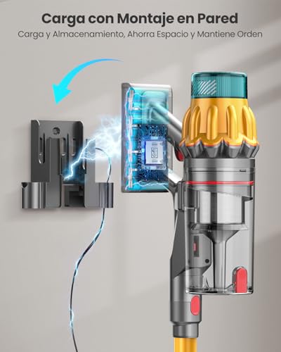 48 Kpa/550W/70Min Aspiradora sin Cable, 2.0L Aspirador de Mano con Pantalla Táctil, Cepillo Antienredos, Carga de Pared, Escoba Aspiradora sin Cable para Suelo Alfombra Pelos de Mascotas Automóviles