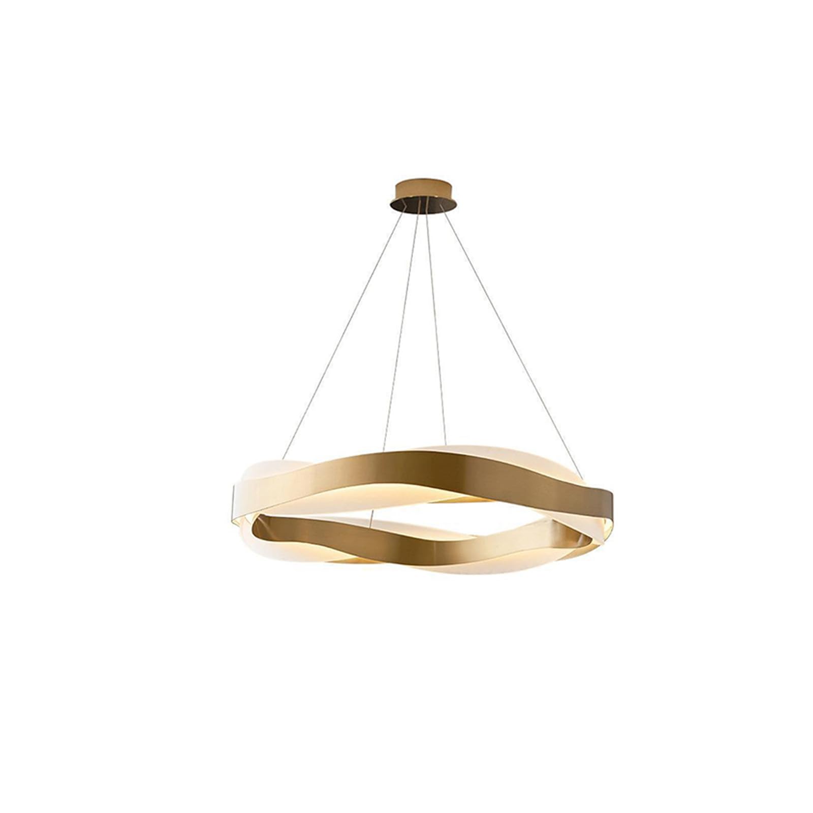 KXEcoLife Led Chandelier, Modern Chandelier Large Foyer Entryway High Ceiling Light Fixture with Remote Control for Dining Room,Staircase
