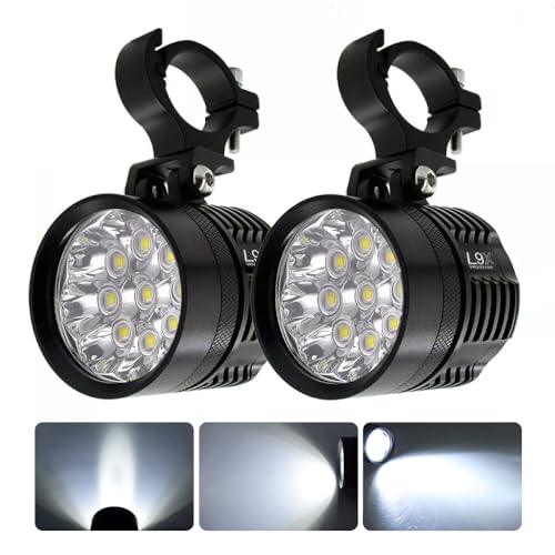 Ultra Power Lightning Usa Motosiklet Sis Farı 2 Adet 9 Led Off Road Spot Sel Kombo Delici Taşkın Çalışma Lambası Yardımcı Sürüş Işık Barları