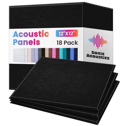 18 Pack Acoustic Panels Self Adhesive Sound absorbing Wall Panels,