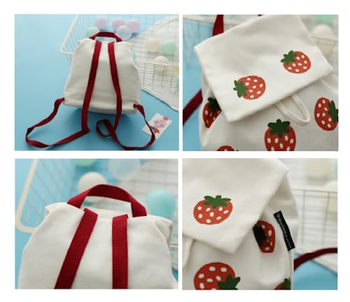 Loizziuy Strawberry Backpack Kawaii Backpack MIni Aesthetic Backpack Cute Casual Travel Mochilas Daypacks (Strawberry pink)4