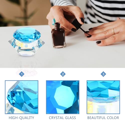 Vaso de Cristal Octogonal para Arte en Uñas con Tapa miniatura 3