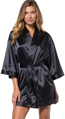 Turquaz Women's Bride Bridesmaids Silky Robe Satin Kimono Robes f...