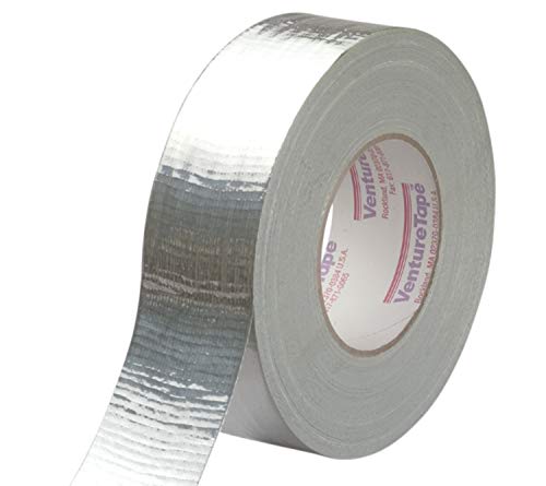 Image of Venture Tape 3M Venture Tape Metallized Cloth Duct Tape 1502, Silver, 72 mm x 55 m (2.83 in x 60.1 yd), 16 per case