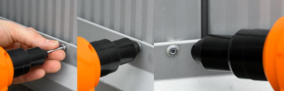 NEO TOOLS Nitownica akumulatorowa 12000 N – nitownica do nitów 2,4-6,4 – elektryczny pistolet do nitowania z aluminium (bez akumulatora) – kompatybilny z akumulatorem z serii Energy+