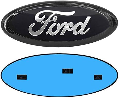 2004-2014 Ford F150 Front Grille Tailgate Emblem, Oval 9"X3.5", Black Decal Badge Nameplate Also Fits for 04-14 F250 F350, 11-14 Edge, 11-16 Explorer, 06-11 Ranger