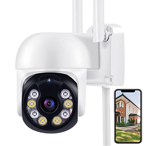 Security Cameras Outdoor, Security Cameras for Home Security Indoor, Aottom 3MP IP 360Â° WiFi Surveillance Camera Outside, Full Color Night Vision, Motion Detection, 2-Way Audio, Waterproof