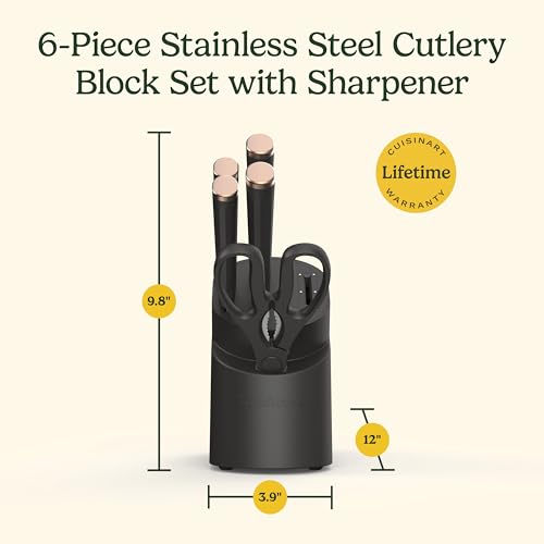 Artisan Elite Stainless Steel Cutlery 6 Piece Knife Block Set, Black - image 7