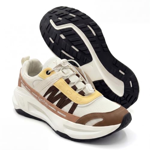 Image of YOHO Men's Sneakers Jipsi | Stylish, Comfortable, Anti Skid & Breathable | Walking, Jogging & Lace Up Casual Sport Shoes for Man /Gents
