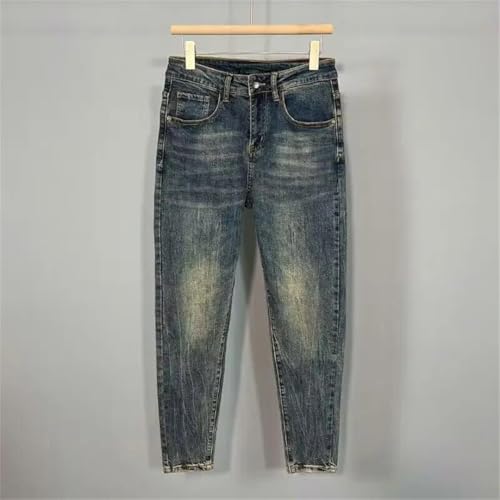 Men's Slim Fit Vintage Denim Jeans Harajuku Style Retro Straight Pants Spring Fall Casual Wear2