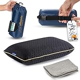 alkamto Travel & Camping Comfortable Memory Foam Pillow &ndash; Easy to Carry Portable Bag &ndash;...