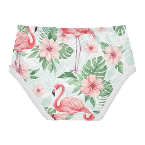 Pink Flamingos Flowers Leaves Toddler Underwear Floral 2t Cotton Panties for Girl Colorful Undies Kids Briefs2