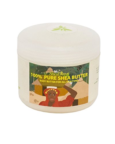 Burro di karitè organico e grezzo, per il trattamento di pelli sensibili e secche, ideale per idratare la pelle dei bebè e per il trattamento di eczema, psoriasi e pelli danneggiate